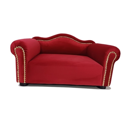 Bordowe legowisko kanapa dla psa kota